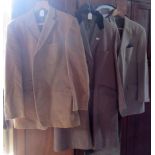 A gentleman's suede jacket (L), together with two further jackets.