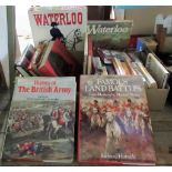 A quantity of reference books related to the History of the British Army,
