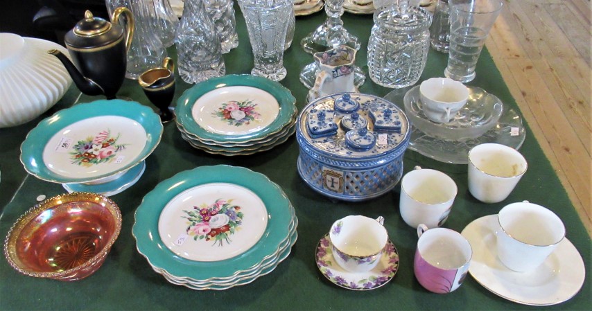 A quantity of miscellaneous china and glass, to include: Royal Worcester coffee pot and cream jug,