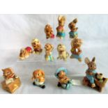 A collection of twelve Pendelfin rabbits, to include: Totty, Blossom, Whopper, Thumper,