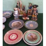 A collection of eight various plates,