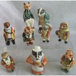 Cinque Ports Pottery Factory, nine characters from Wind in the Willows, Otter, Hedgehog, Mr Fox,