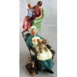 Two Royal Doulton figures, Nanny HN2221, together with When I was Young HN3457.