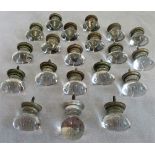 A quantity of glass door knobs.