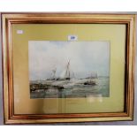 A 19th century gilt framed and glazed watercolour, bearing the label verso,