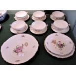 A collection of Royal Copenhagen china, consisting of: six soup bowls, saucers,