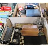 A quantity of miscellaneous items to include: cased set of postal scales, dominoes, Prattware,