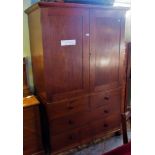 A Victorian mahogany linen press.