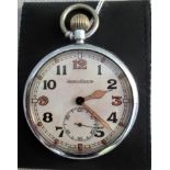 A Jaegar Le Coutre General Service pocket watch, the circular face bearing Arabic numerals.