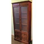 An early 20th century oak bookcase,