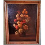 A large 19th century gilt framed oil on canvas,