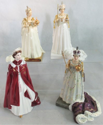 Two Royal Doulton figurines of HM Queen Elizabeth II HN4372 & HN3436,