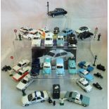 Two boxes of various die-cast vehicles, relating to the constabulary, to include: Rover SD1,