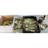 A quantity of mother of pearl handled fish knives and forks,