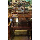 A collection of miscellaneous furniture, to include: reproduction sofa table, occasional table,