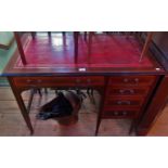 An Edwardian mahogany and boxwood inlaid lady's writing desk,