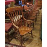 Two 19th century elm and oak Windsor chairs,