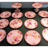 A set of twelve 19th century dessert plates,