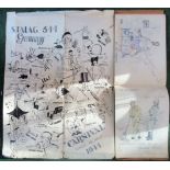 A sketch book of drawings produces by prisoners during WWII,