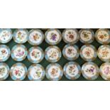 A collection of eighteen 19th century Royal Worcester dessert plates,