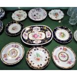 A quantity of late 19th/early 20th century tableware, to include a pair of Coalport plates,