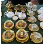 A quantity of miscellaneous tea services, to include: Royal Winton, Aynsley,