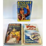 Three First Edition volumes: Biggles Gets His Men,