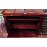 Victorian mahogany bookshelves.