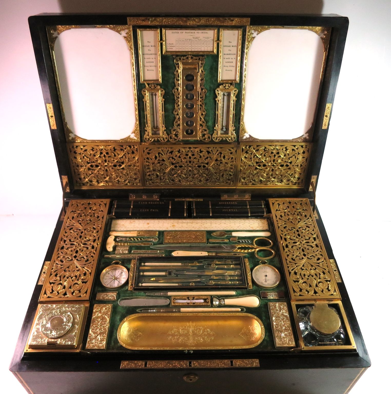  A MAGNIFICENT GENTLEMAN'S TRAVELLING COMPENDIUM BY ASPREY, LONDON, CIRCA 1870 - Image 5 of 23