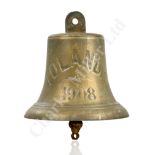MAIN BELL FROM IOLANDA, DESIGNED BY COX & KING FOR MORTON PLANT & BUILT BY RAMAGE & FERGUSON, 1908