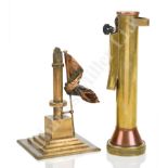 AN ADMIRALTY PATTERN SIGNALLING TORCH, CIRCA 1940s; plus a maquette of a monument to 'Iltis'