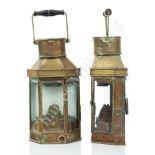 A PAIR OF ENGINE ROOM LAMPS, CIRCA 1900