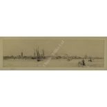 WILLIAM LIONEL WYLLIE (BRITISH, 1851-1931) - Views of Portsmouth and the surrounding area