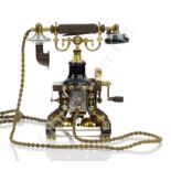 SKELETON' TELEPHONE BY L.M. ERICSSON & CO., No. 16 FOR THE UK MARKET, EARLY 20TH CENTURY