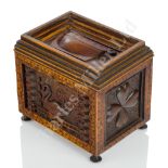 A CHARMING SAILORWORK JEWEL CASKET, CIRCA 1860