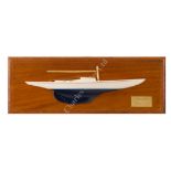 A ½IN. TO 1FT. SCALE MODERN HALF-BLOCK MODEL FOR A DRAGON CLASS YACHT, and a Contessa 26