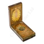 A WOOD AND PAPER POCKET DIAL MADE FOR THE ENGLISH MARKET BY STOCKERT, BAVARIA, CIRCA 1790