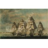 AFTER ROBERT DODD (BRITISH, 1748-1815) - Battle of Trafalgar; a set of four