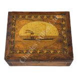 A MARQUETRY WORK BOX, CIRCA 1850