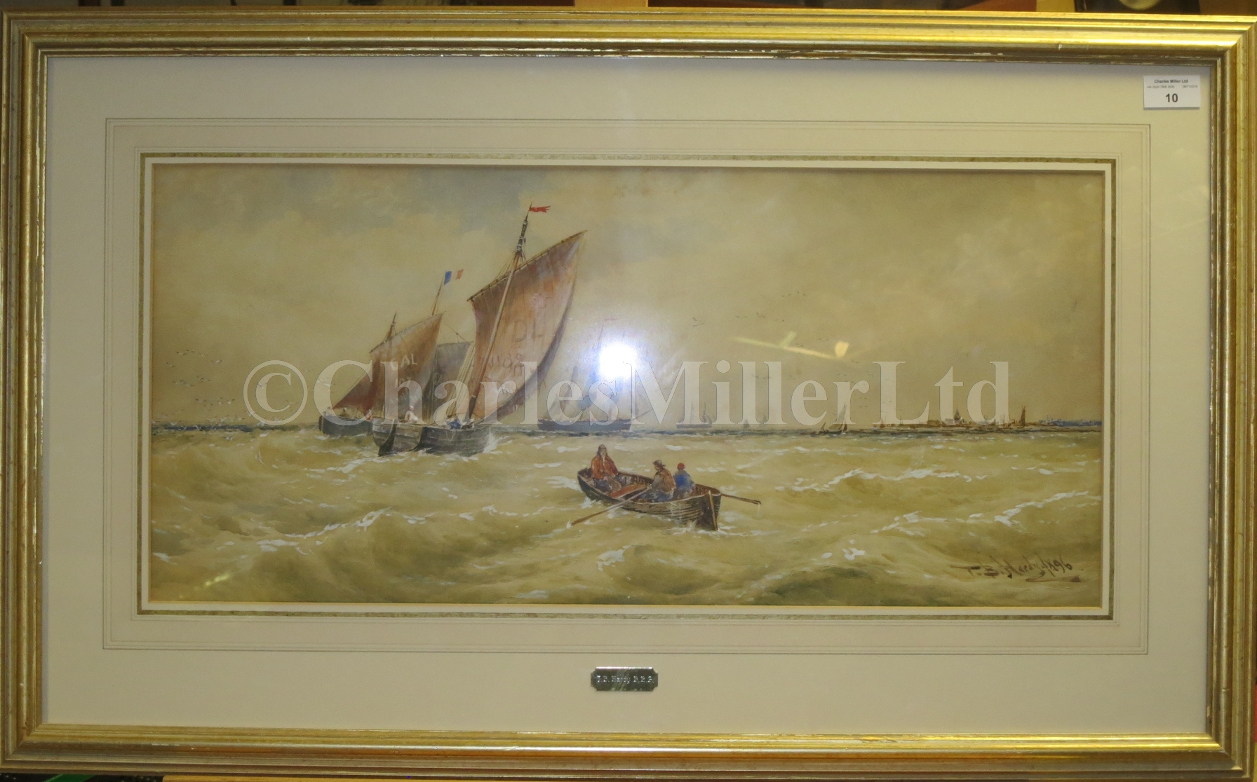 THOMAS BUSH HARDY (BRITISH, 1842-1897) - Deal and Calais fishing boats off Calais - Image 2 of 6