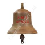 BELL FROM H.M.S. AFRICA (1905) 1ST SHIP FROM WHICH AN AIRCRAFT WAS SUCCESSFULLY LAUNCHED in 1912