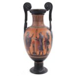 Ancient Greek terracotta black-figure volute krater