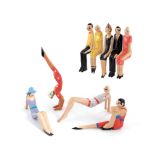 Whimsical door header figural ornaments (9pcs)