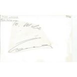 Nikki Lauda irregularly shaped autograph to Mike fixed to 6 x 4 white card. Good Condition. All