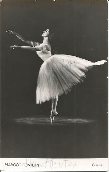 Margot Fonteyn signed 6 x 4 b/w ballet photo to Mike. Good Condition. All signed items come with our