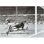 Hans Tilkowski B/W 6" X 4" Card, Depicting The Scene In The 1966 World Cup Final As The German