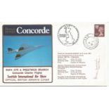 British Airways Official signed Concorde flown cover. Scottish Int. Air Show, flown GBOAF,