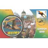 Chris Cook signed London Wins Benham single stamp official FDC. Good Condition. All signed items