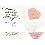 Music signed 6x4 white index card collection. 30cards. Dedicated to Mike or Michael. Some of