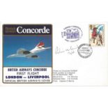 British Airways Official signed Concorde flown cover. London, Liverpool, 24 Sept. 1983, flown GBOAF,